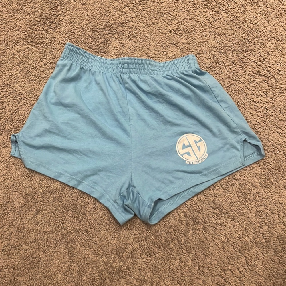 Blue comfy athletic shorts